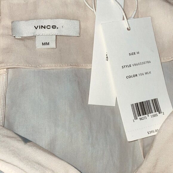 Last Chance! New Vince Tencel Painted Abstract Sarong Midi Skirt Cream M $395 - Picture 4 of 6